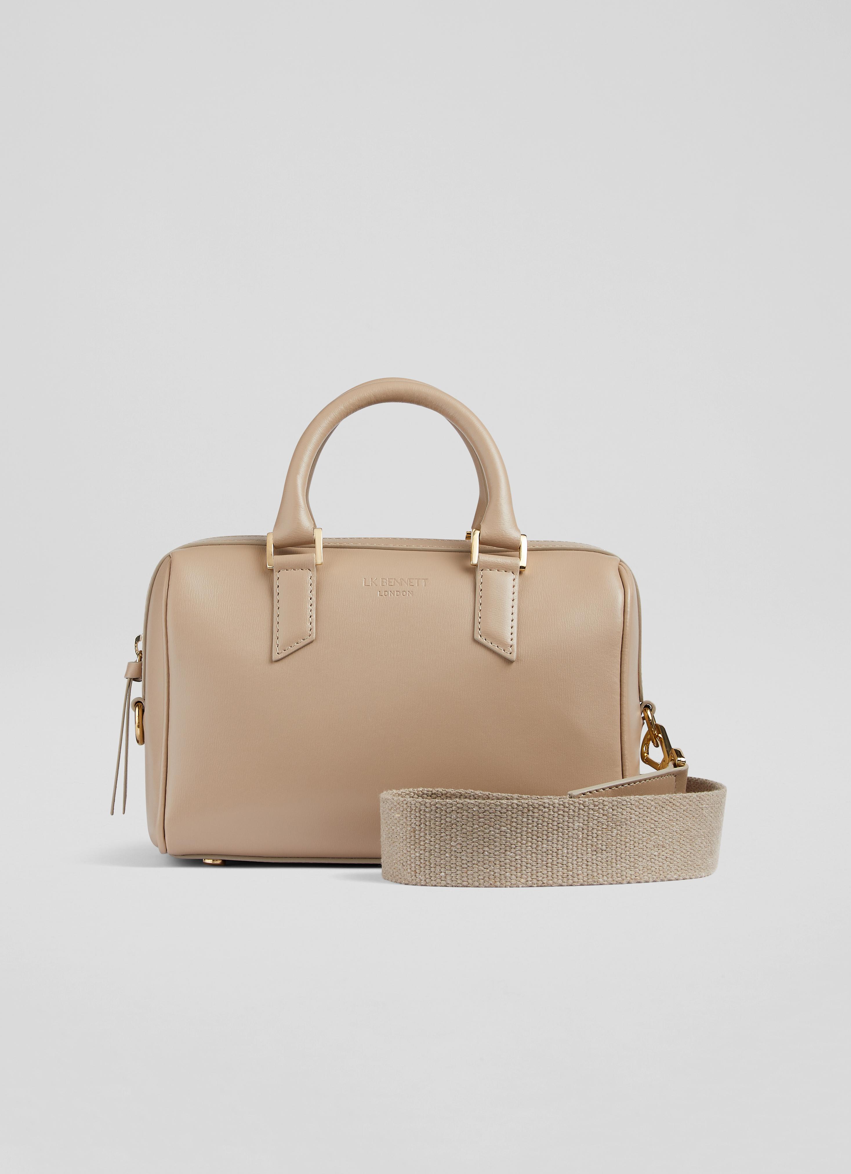 Fleurette Taupe Crossbody Bowling Bag | Cross-Body Bags